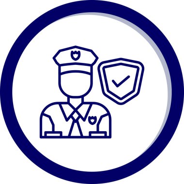 Polis rozeti. Web simgesi basit tasarım