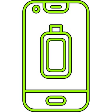 Akıllı telefon simgesi. İnce çizgi biçimi tasarım vektörü çizimi