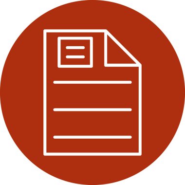 Belge simgesinin vektör illüstrasyonu