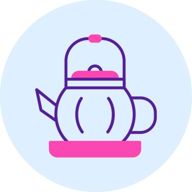 Çay. Web simgesi basit illüstrasyon