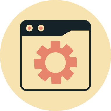 Dişliler. Web simgesi basit tasarım