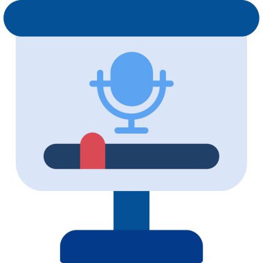 Mikrofon simgesinin vektör illüstrasyonu