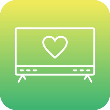 Vektör tv ico, vektör illüstrasyonu
