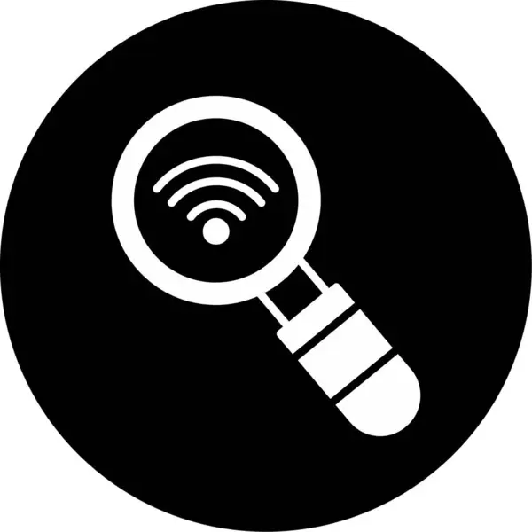 Büyüteç camı web simgesi, vektör çizim