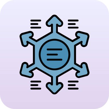 Beyaz arkaplandaki çizgi biyolojik tehlike simgesi izole edildi. Renkli taslak konsepti. vektör.