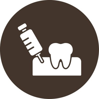 Modern dişçi simgesinin vektör çizimi