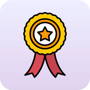 Rozet vektör simgesi, kimlik ve tasarım için saydam arkaplanda izole edildi