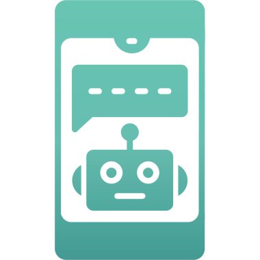 robot. Web simgesi basit illüstrasyon