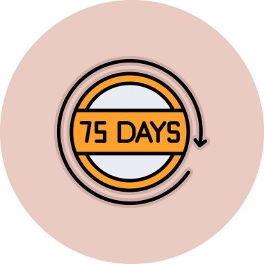 16 gün geri sayım, geri sayım simgesi, 6 gün, kalan görüntü. vektör resmi