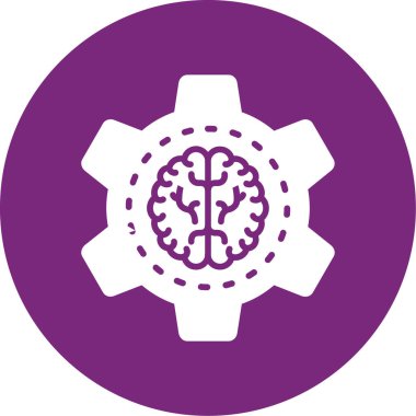 beyin ikonu vektör illüstrasyonu