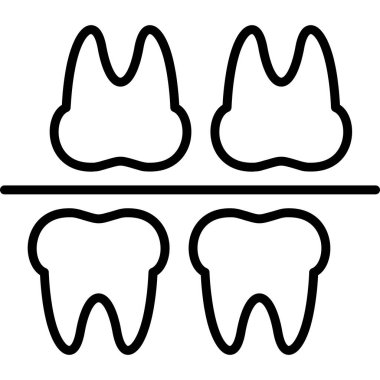 Diş ikonu, dış hat biçimi