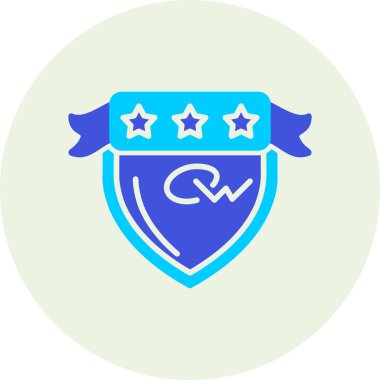 Rozet simgesi, vektör illüstrasyonu