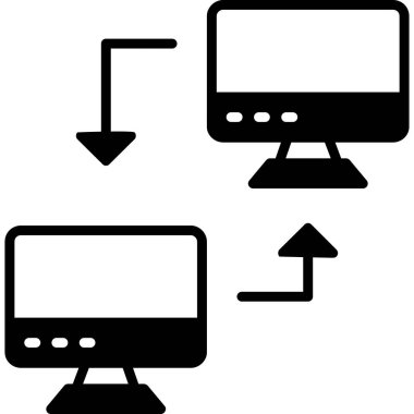Web simgesi ile bilgisayar monitörü