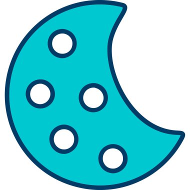 Ay. Web simgesi basit illüstrasyon