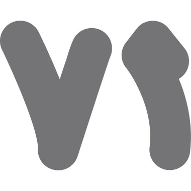 v harfi vektör simgesi