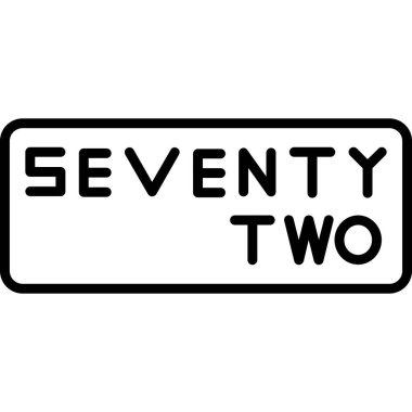 Beyaz arkaplanda iki renk yedi işareti