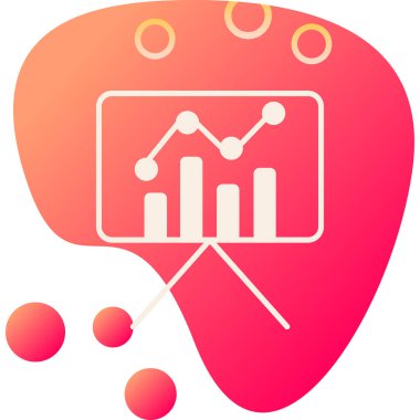 Grafikli bir grafiğin vektör simgesi