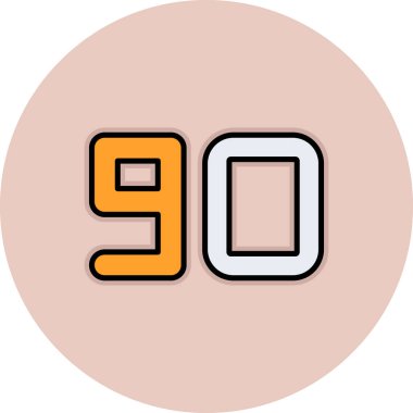 9 numaralı simgenin vektör illüstrasyonu