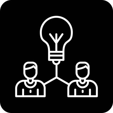 Fikir simgesi vektör illüstrasyonu