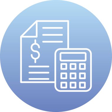 Hesap makinesi simgesinin vektör illüstrasyonu