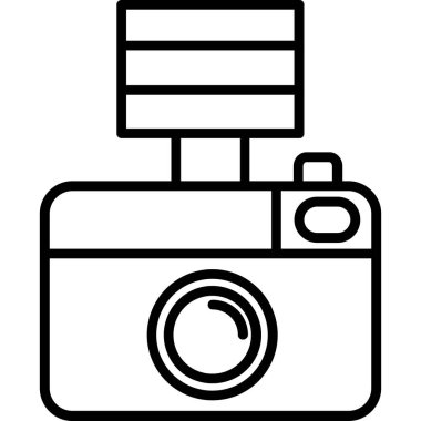 kamera simgesi vektör illüstrasyonu