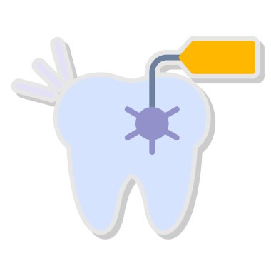 Diş ipi simgesi vektör illüstrasyonu