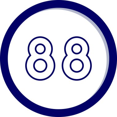 9 0 simgesinin vektör illüstrasyonu