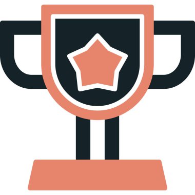 Kupa. Web simgesi basit illüstrasyon