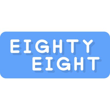 8 düğmesi. Beyaz arkaplanda 78 metin