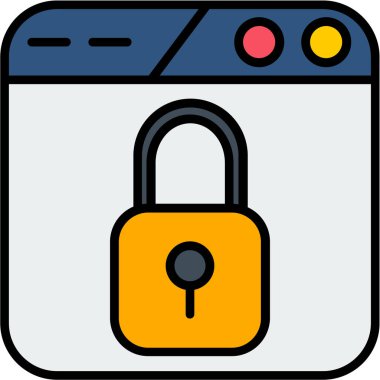 kilit simgesi, vektör illüstrasyonu