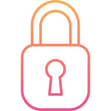 asma kilit ikon vektör çizimi