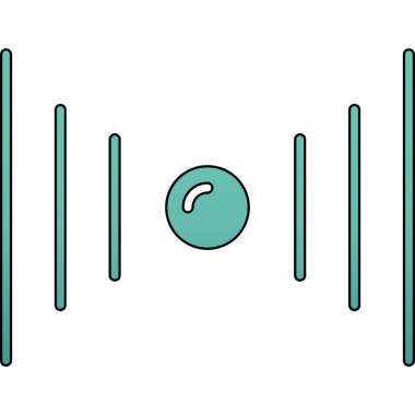 Mavi çizgi müzik aleti simgesi beyaz arkaplanda izole edildi. vektör illüstrasyonu