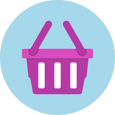 Alışveriş arabası. Basit resimleme