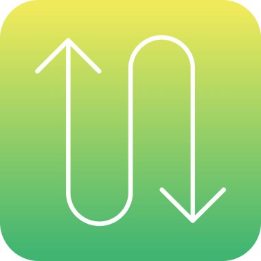 Eşsiz aşağı ok vektör çizgisi simgesi