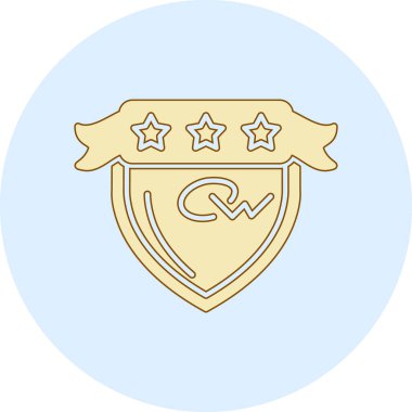 Kurdeleli bir kalkanın vektör çizimi