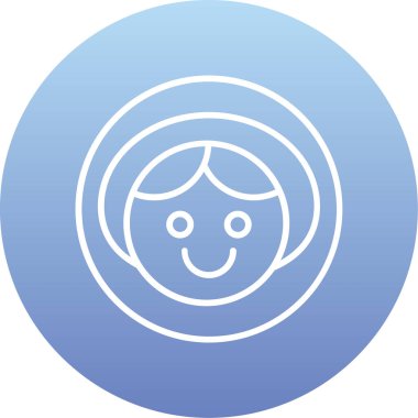 Yüzü olan bir kadının vektör çizimi