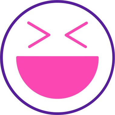 Gülümseyen bir yüzün vektör simgesi