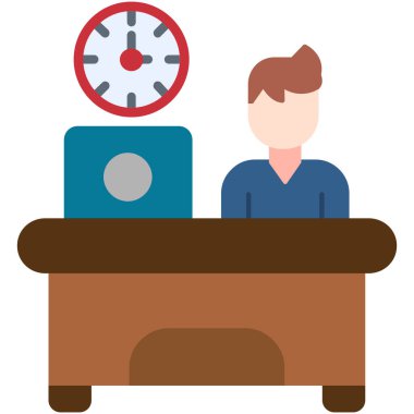 Ofiste çalışan adam.