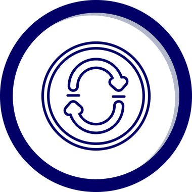 Modern mavi simge tasarımının vektör çizimi