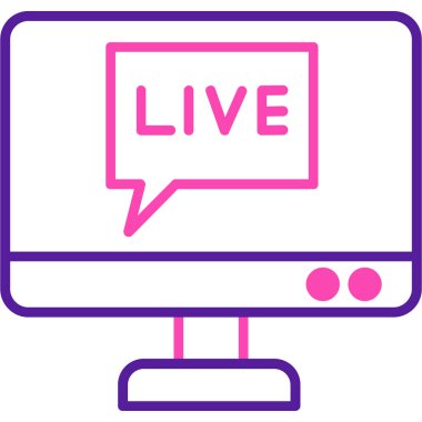 Canlı yayın. Basit illüstrasyon