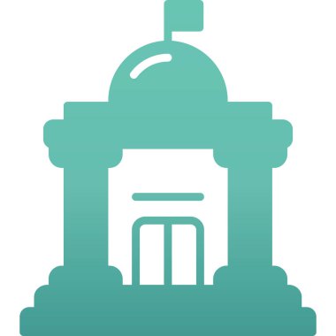 Bina. Web simgesi basit illüstrasyon