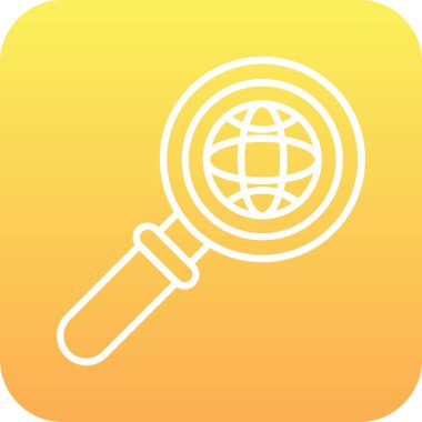 Büyüteç simgesi soyut olarak izole edildi