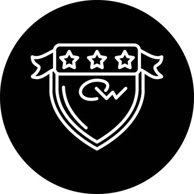 Yıldız simgesi olan bir kalkanın çizimi