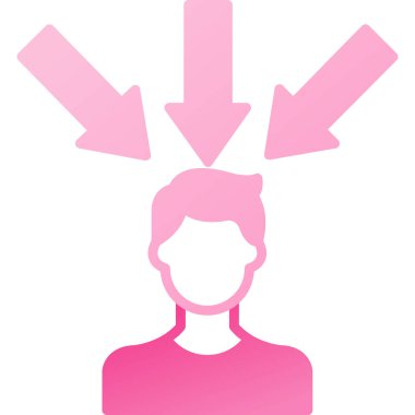 kadın baş düz simge