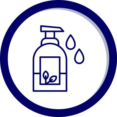 Bir damla suyla bir şişenin vektör çizimi