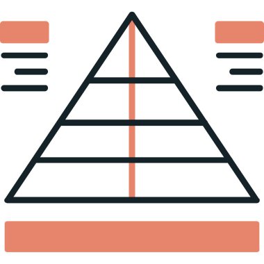 Piramit. Web simgesi basit illüstrasyon