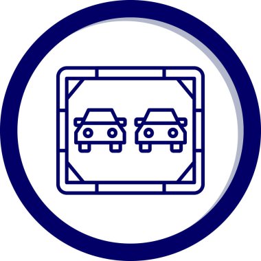 Otomobil modern simge, vektör illüstrasyonu