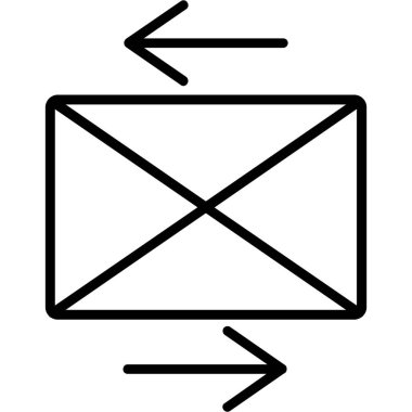 Zarf. Web simgesi basit illüstrasyon