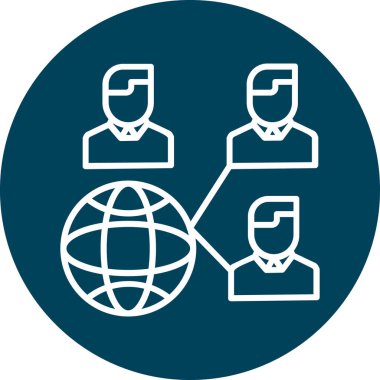 genel ağ vektör simgesi düzenlenebilir simgesi