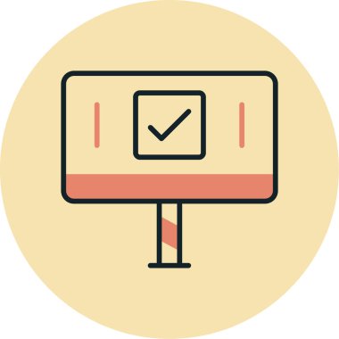 kontrol listesi simgesi modern, basit, vektör illüstrasyonu